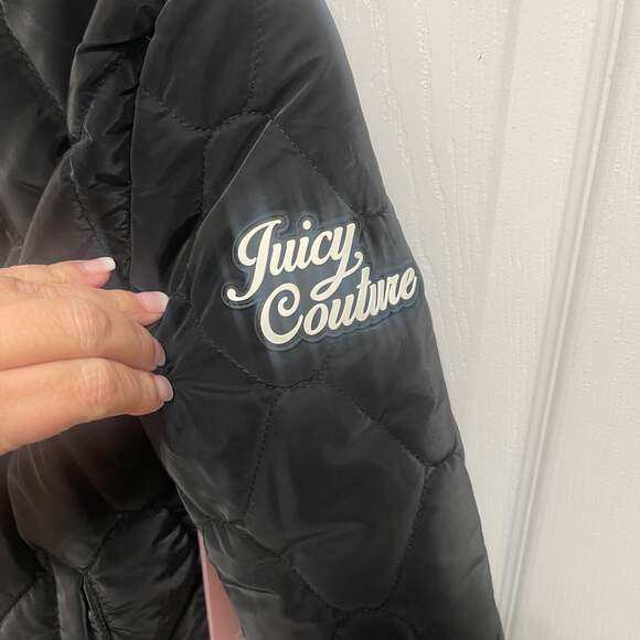 Juicy Couture Girls' Black Quilted Jacket Youth Size small - Picture 4 of 16